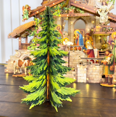 Cây Thông Xanh Trang Trí Giáng Sinh  41cm Giấy 2 Lớp - TAYTA